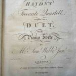 Webbe, Samuel. Haydn’s Favorite Quartett adapted as a Duet